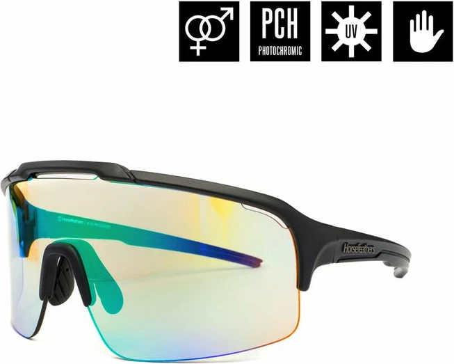 Syze Biciklete Photochromic Matt Black/mirror Green