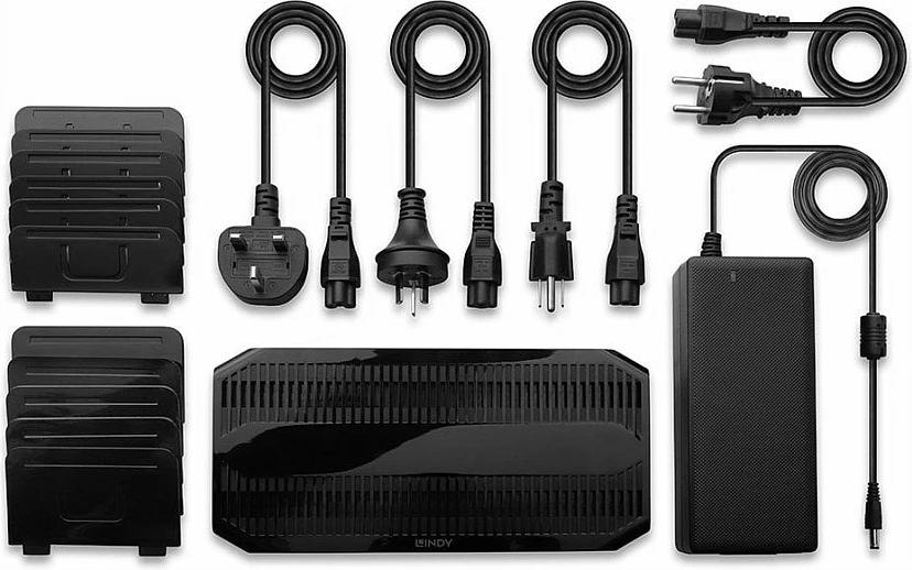 Stacion karikimi USB LINDY 10-Port, 120W, 2x USB-C 3A + 8x USB-A 2.4A, i zi