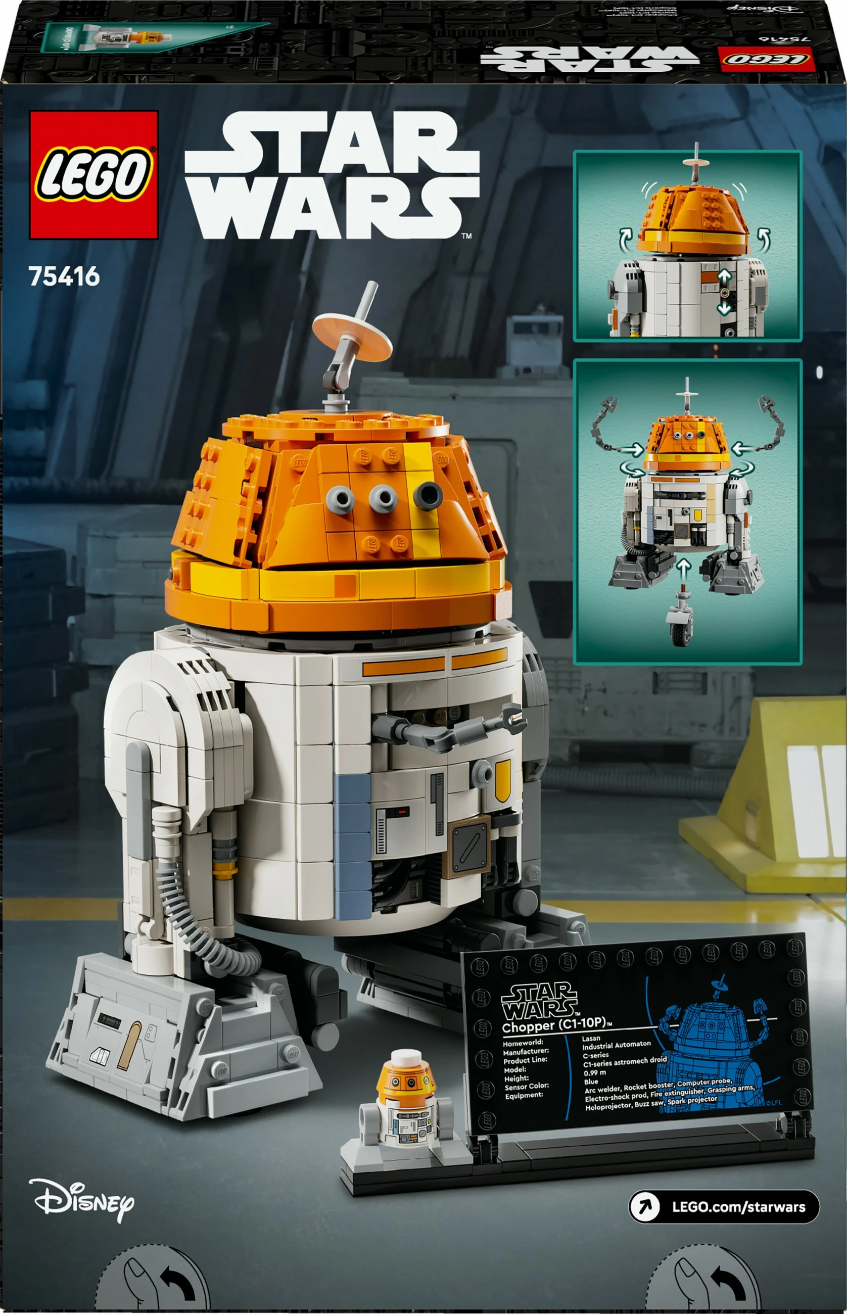 Set ndërtimi LEGO Star Wars Chopper C1-10P 1039 pjesë multikolor