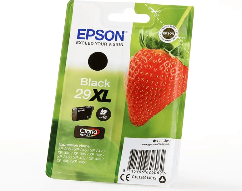 Kartush bojë Epson 29XL / C13T29914012, 11.3 ml, rendiment 470 faqe, madhësi XL, e zezë