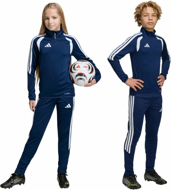 Pantallona sportive për fëmijë adidas, të kaltërta