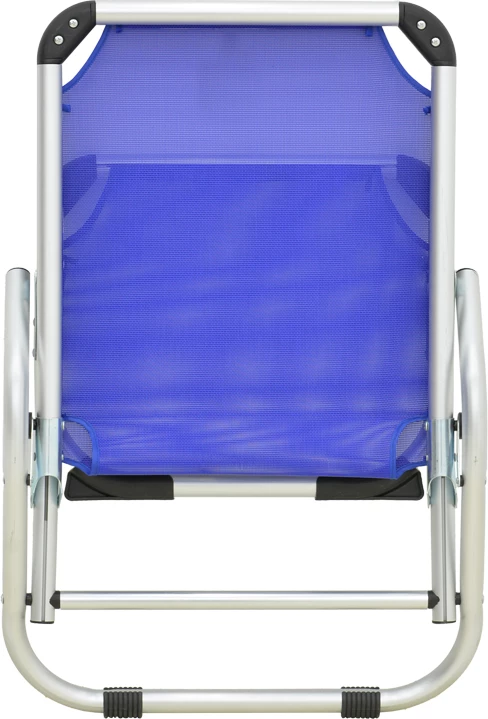 Karrige plazhi Playa, alumin i fortë, tekstilene blu, 54x72x63cm