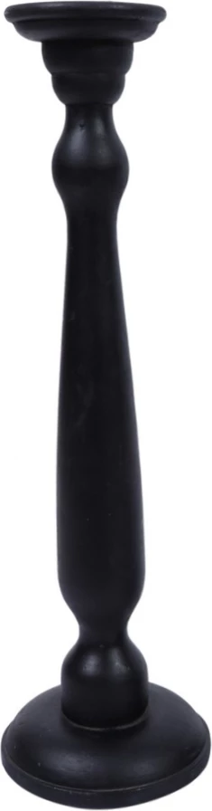 Mbajtës qirinjsh Otrera, dru mango, ngjyrë e zezë, 15x15x53 cm