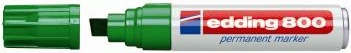 Marker permanent, Edding 800, majë e gjerë e pjerrët, i papërshkueshëm nga uji, tharje e shpejtë, jeshile