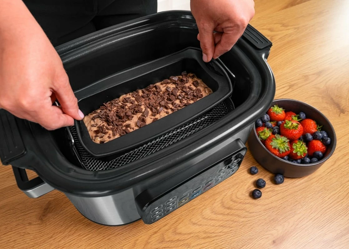 Multicooker/slow cooker Concept CK9000 6L 1250W 10 programe inox me shportë avulli dhe formë silikoni