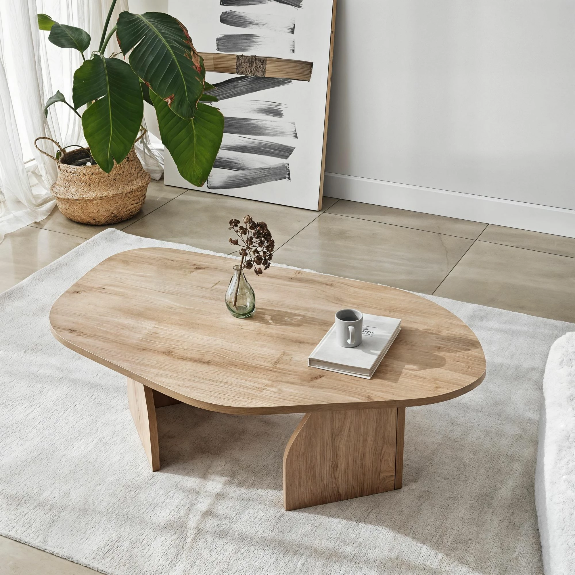 Tavolinë e ulët Hanah Home, ngjyrë lisi Sapphire Oak