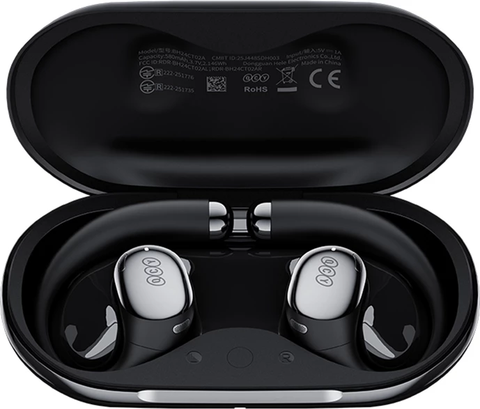 Kufje TWS QCY Crossky R70, wireless, ANC, LDAC, IPX5, e zezë