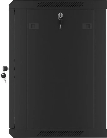 Kabinet rrjeti për mur Lanberg WF01-6412-10B, 12U, 600x450mm, xham, i zi