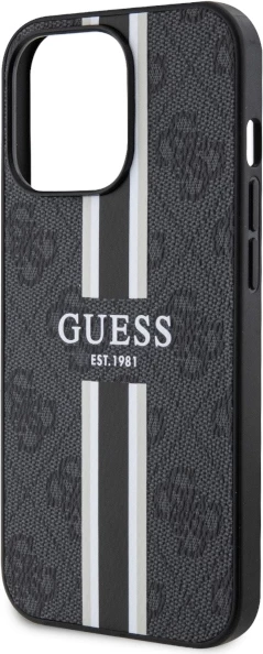 Mbështjellës Guess GUHMP13XP4RPSK për iPhone 13 Pro Max 6.7", hardcase, MagSafe, zi