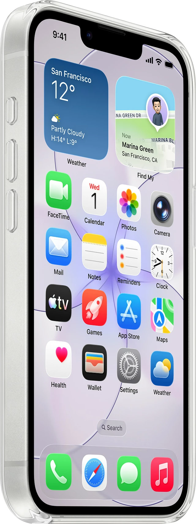 Mbështjellës Apple Clear Case me MagSafe për iPhone 17e, 6.1", transparent 4