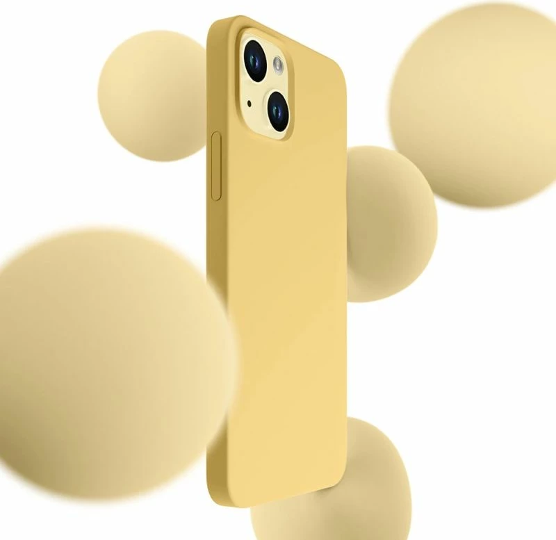 Kllapë telefoni 3mk Hardy Silicone MagCase për iPhone 15 Plus, e verdhë