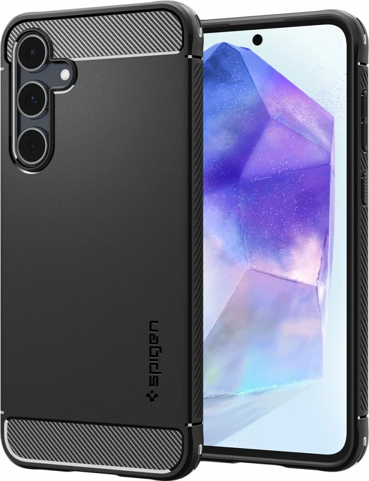 Mbështjellës Spigen Rugged Armor për Samsung Galaxy A55 5G, i zi
