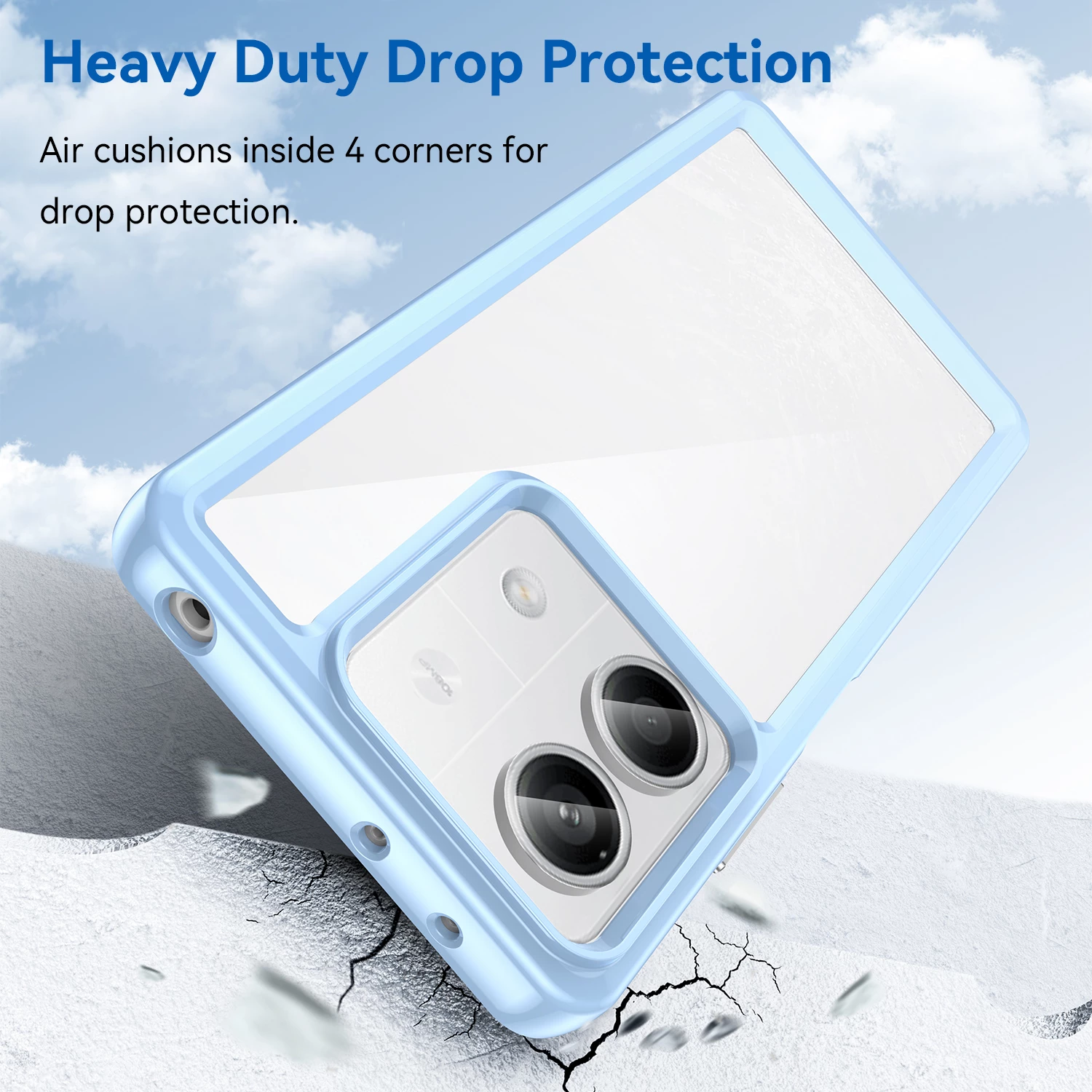 Mbështjellës Hurtel Outer Space për Xiaomi Redmi Note 13 Pro, PC/TPU, Kaltër