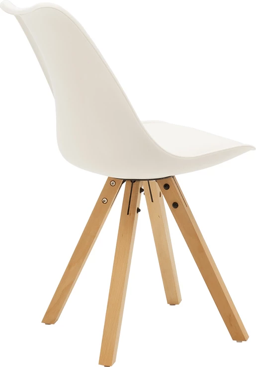 Set tavoline me karrige Balou I-Caron, 5 copë, MDF dhe PP, ngjyrë bardhë-natyrale, Φ120x75cm