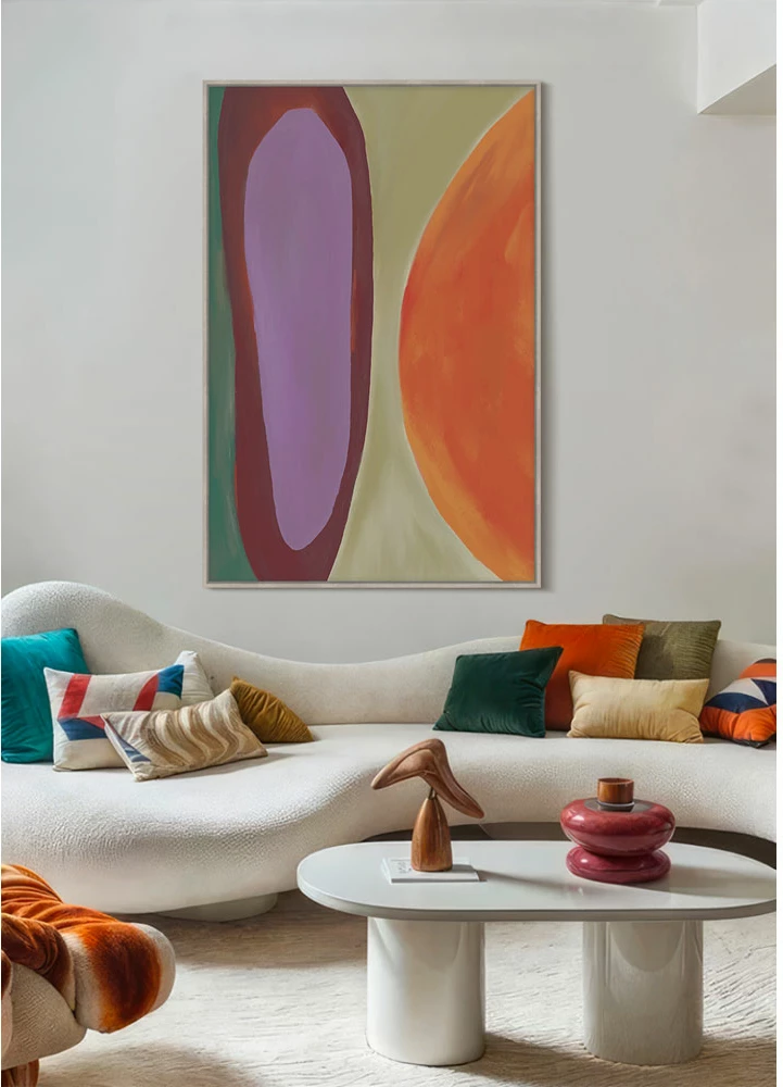 Pikturë dekorative GEO DREAM A, kornizë druri natyral, 80x120x4cm, kanavacë shumëngjyrëshe