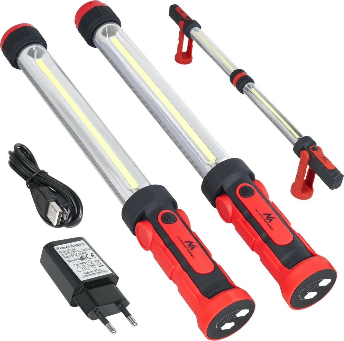 Set llampa punë Maclean MCE230 LED XXL, 2 copë, e zezë/kuqe