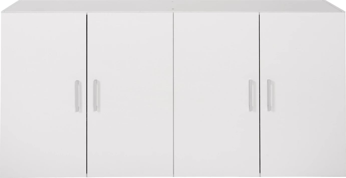 Kabinet i sipërm për dollap me 4 dyer, FH352.05, melaminë, ngjyrë e bardhë, 120,5x41,5x60,5Hcm