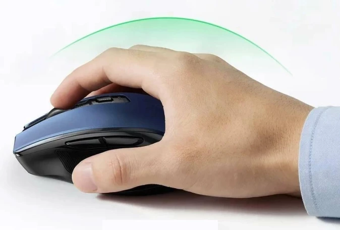 Maus wireless UGREEN MU006, Bluetooth 5.0 + 2.4 GHz me USB receiver, 800-4000 DPI, 5 butona, blu