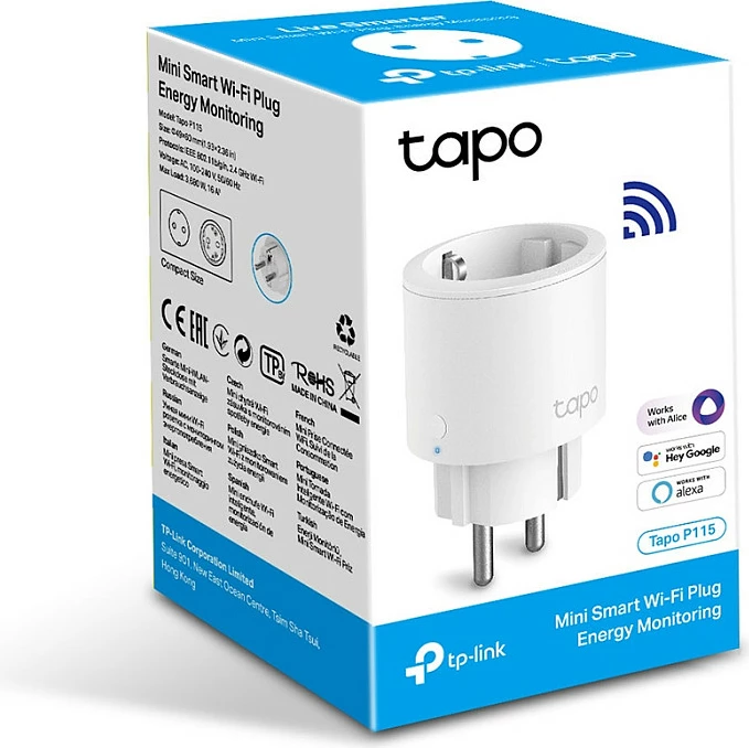 Prizë e mençur TP-Link Tapo P115, Wi-Fi, monitorim energjie, e bardhë
