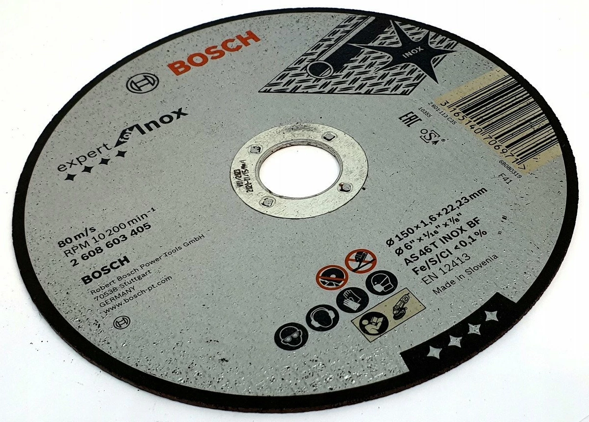 Disk prerës Bosch Expert for Inox 150x1.6mm (22.2mm), paketë 10 copë