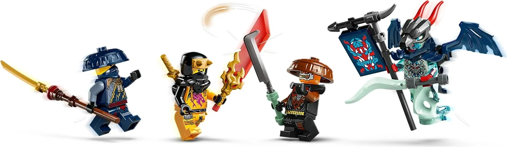 Set LEGO NINJAGO 71843 Rogue’s Mech Dragon Rider me 4 minifigura
