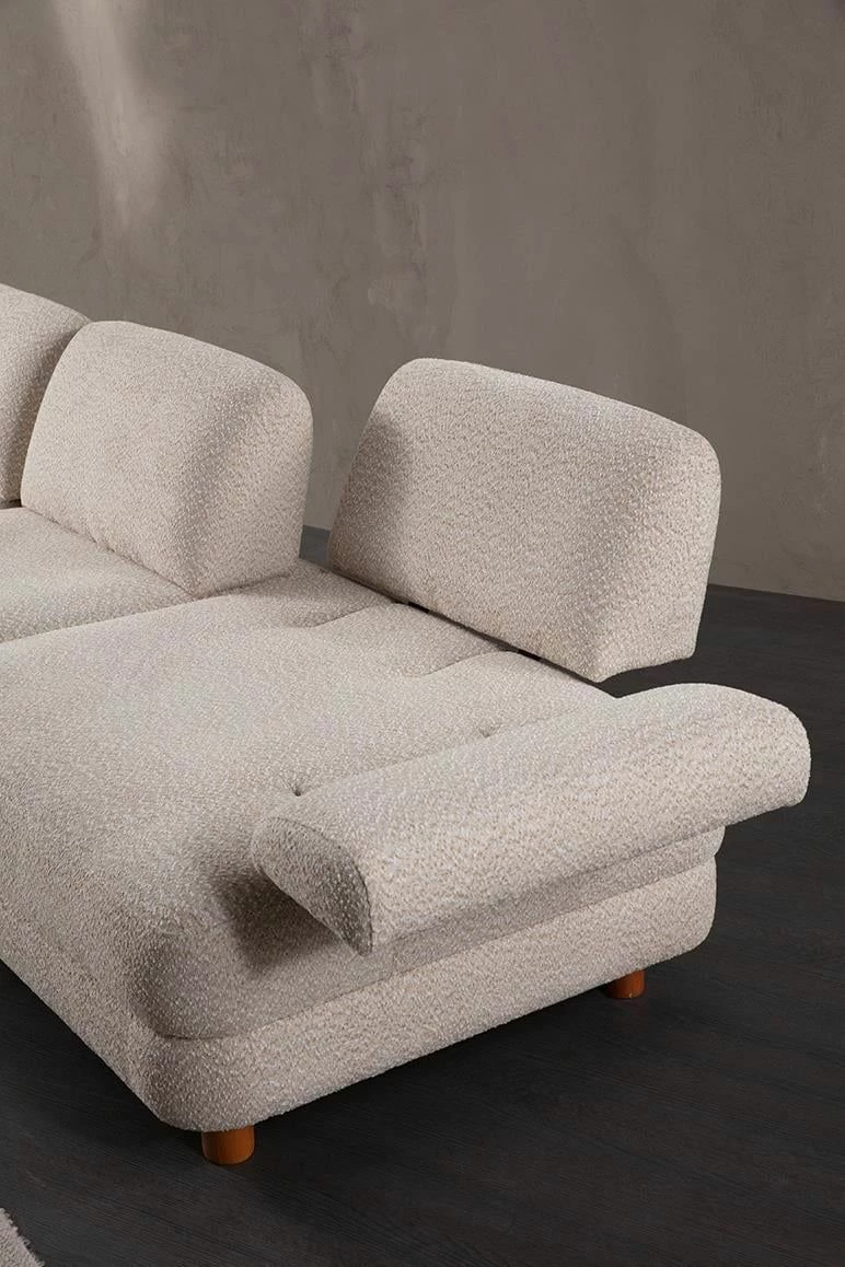 Kënd-sofë krevate Atelier del Sofa, kënd i majtë, ngjyrë krem