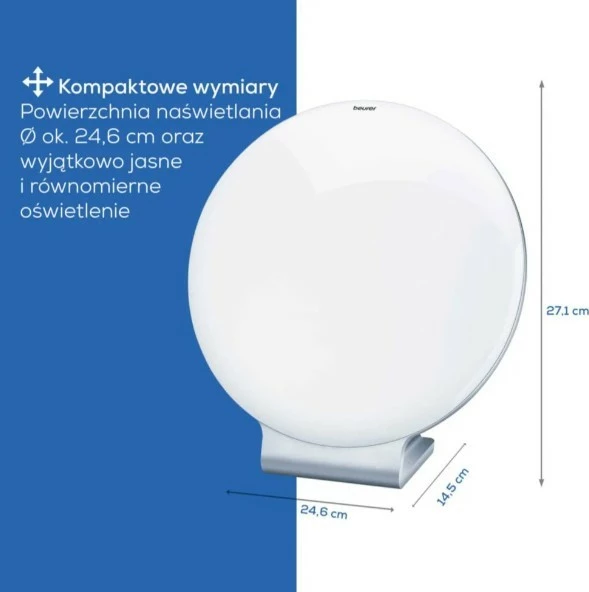 Llambë dite Beurer TL 50, 10000 lux, argjendtë/bardhë