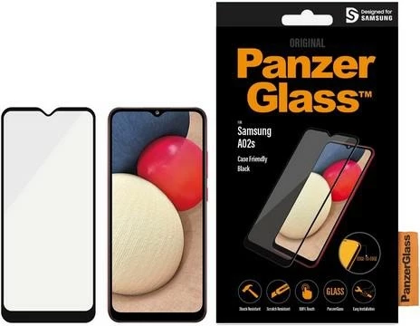 Mbrojtës ekrani PanzerGlass E2E Super+ për Samsung Galaxy A02s, xham i temperuar, kornizë e zezë