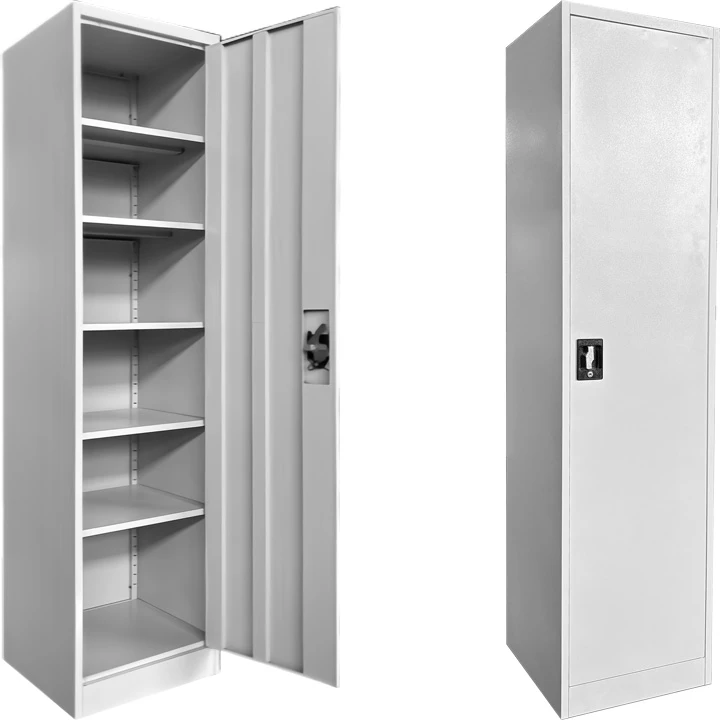 Dollap metalik Koya, ngjyrë gri e çelët, 50x45x180cm