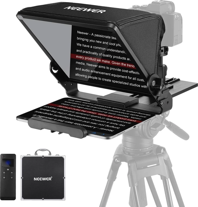 Teleprompter Neewer X12 II 12\" me telekomandë Bluetooth, i zi, set