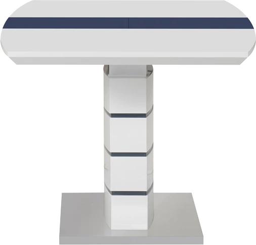 Tavolinë e zgjatshme Darsile Inart, ngjyrë bardhë me gri-karbon, MDF, 140-180x90x76cm