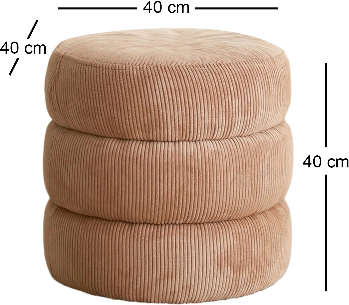 Puf Atelier del Sofa, Boum, ngjyrë deve