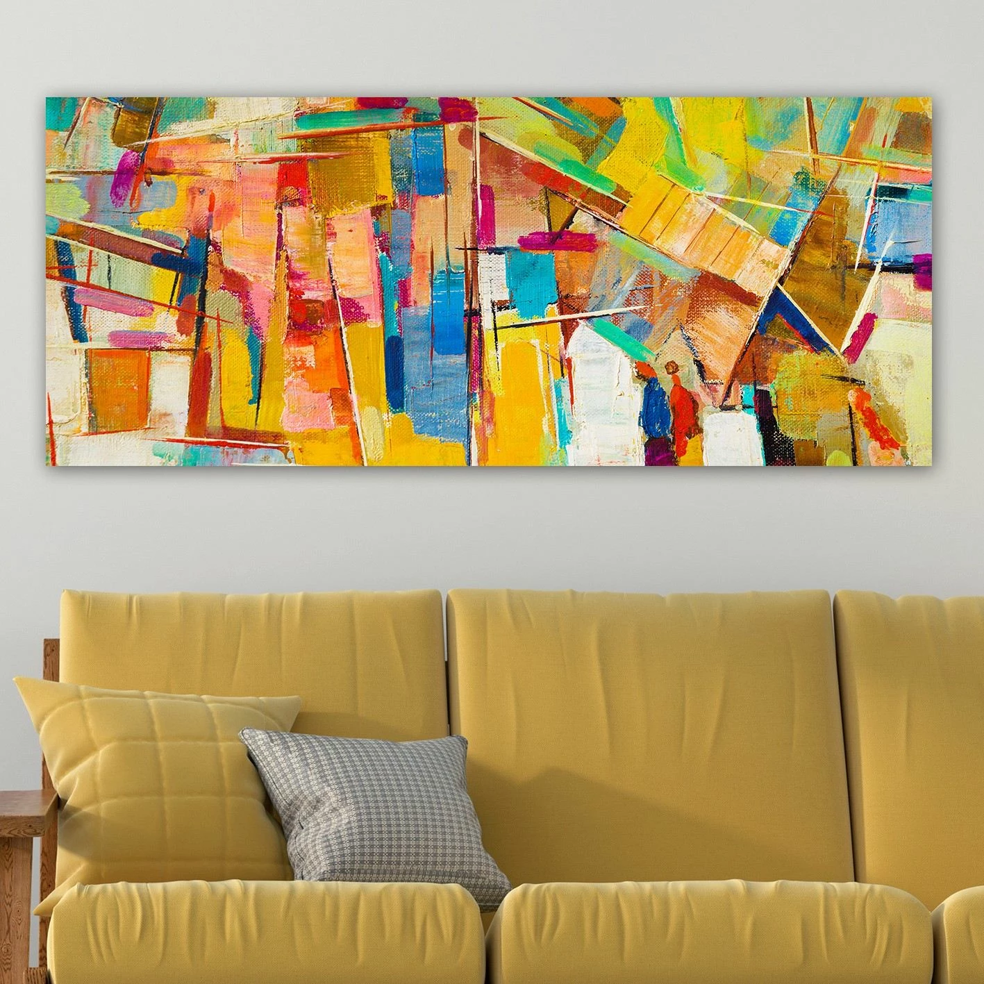Pikturë dekorative në kanavacë, shumëngjyrëshe, YTY129236510_50120, 50x120cm