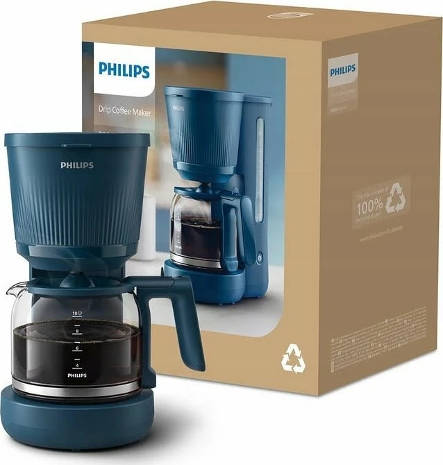 Aparat kafeje drip Philips 3000 HD7411/70 1.25 L (10 filxhanë) 1080 W, blu