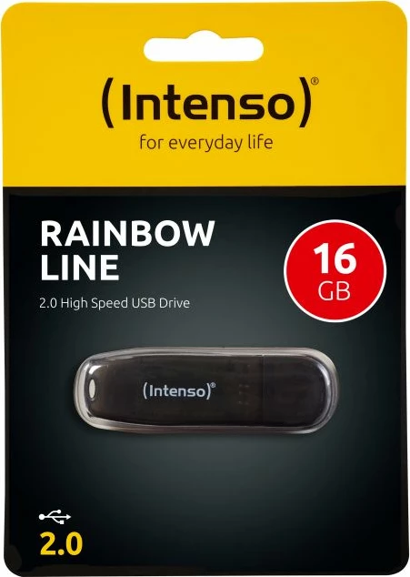 USB flesh INTENSO Rainbow Line 16GB USB 2.0, e zezë