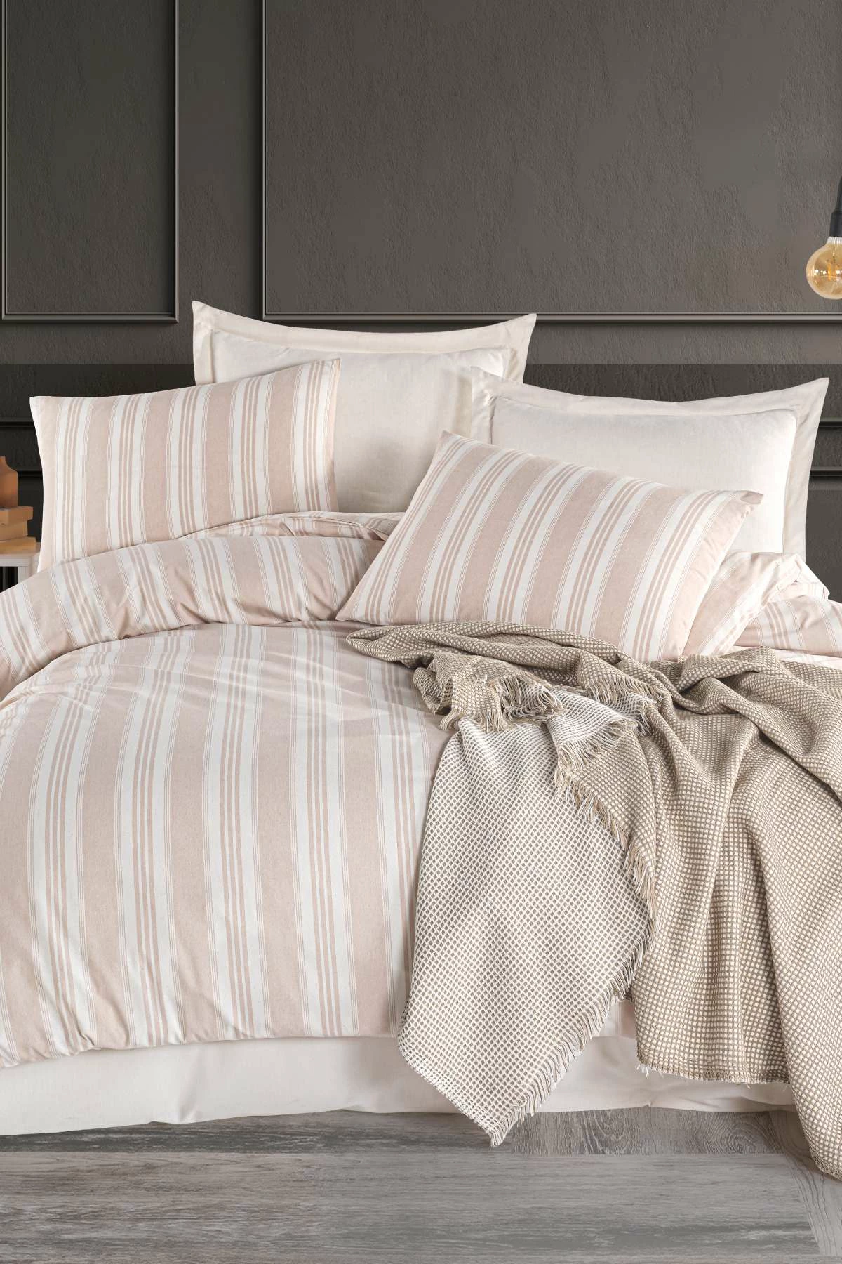 Set mbulesash për dyshek dopio, L'essentiel, Soft Line, bezhë