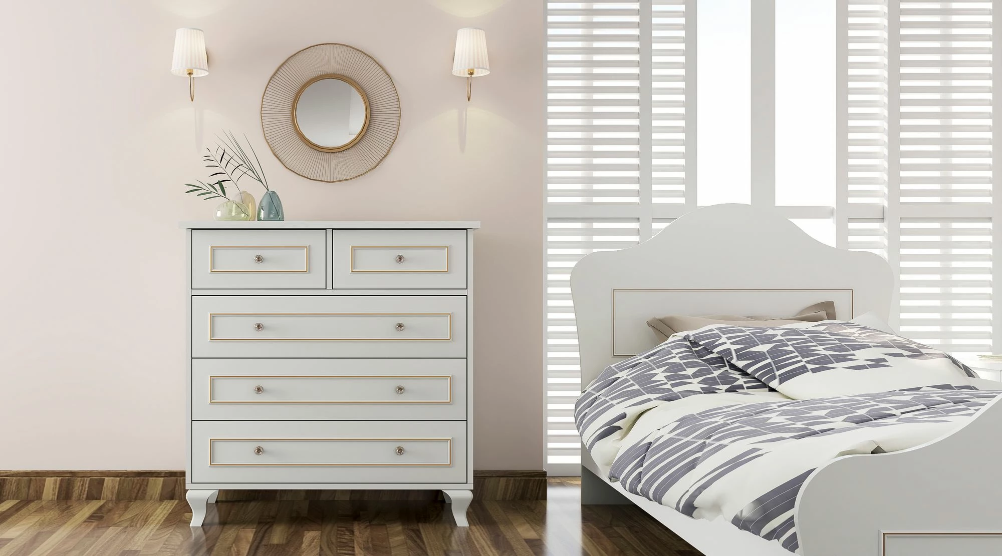Set dhome për të rinj Skye Decor, ngjyrë e bardhë mat, Rb-081