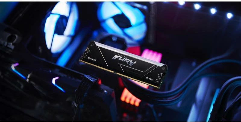 RAM Memorje, Kingston FURY Beast RGB (KF436C18BB2AK2/32), DDR4 32GB (2x16GB) 3600MHz CL18, DIMM non‑ECC, e zezë