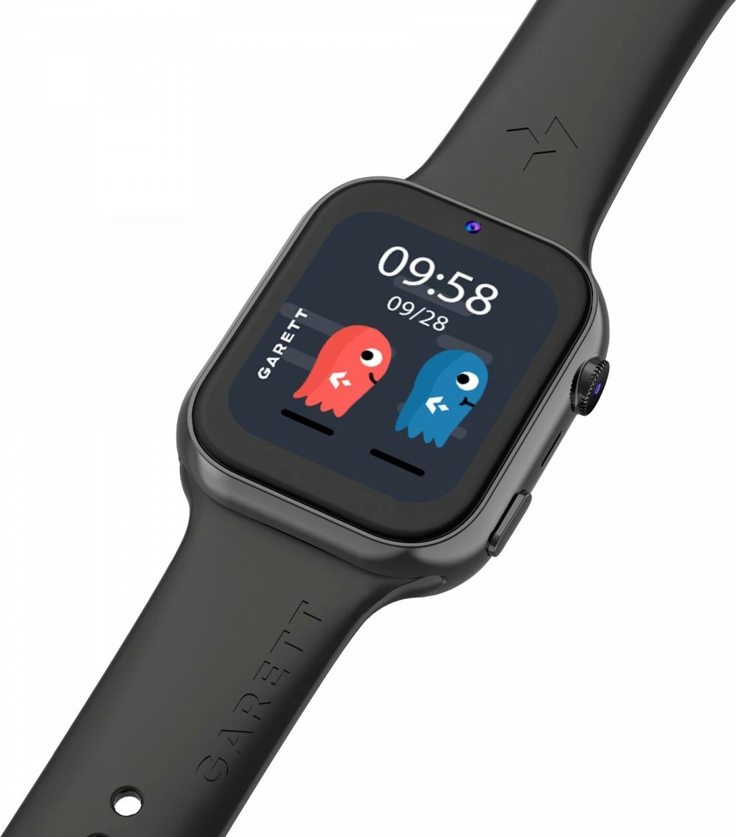 Smartwatch Garett Kids Twin 2 4G, për fëmijë, i zi