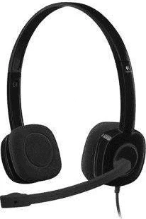 Kufje me mikrofon, Logitech H151 981-000589, on-ear, me kabllo, të zeza
