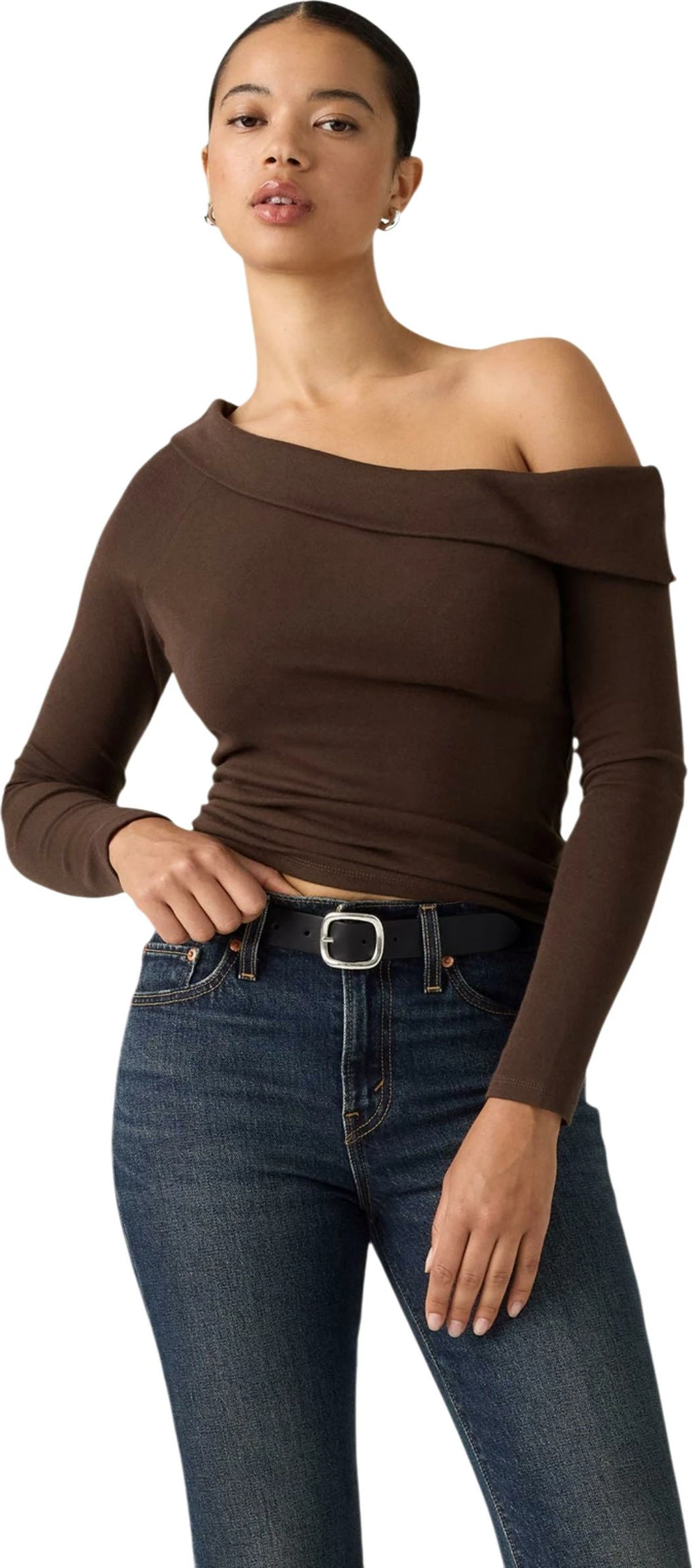Maicë me mëngë të gjata për femra Levi's 008ST-0001, kafe [Madhësia: XS]