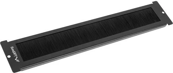 Panel me furçë për rack 19" LANBERG FF01, menaxhim kabllosh, i zi