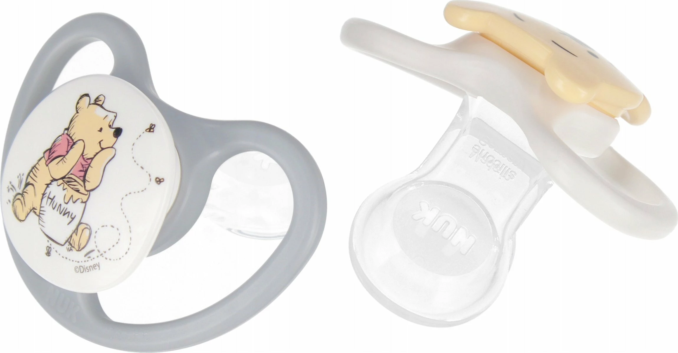 Biberon NUK Space 10175249 0-6 muaj silikon 2 copë i bardhë