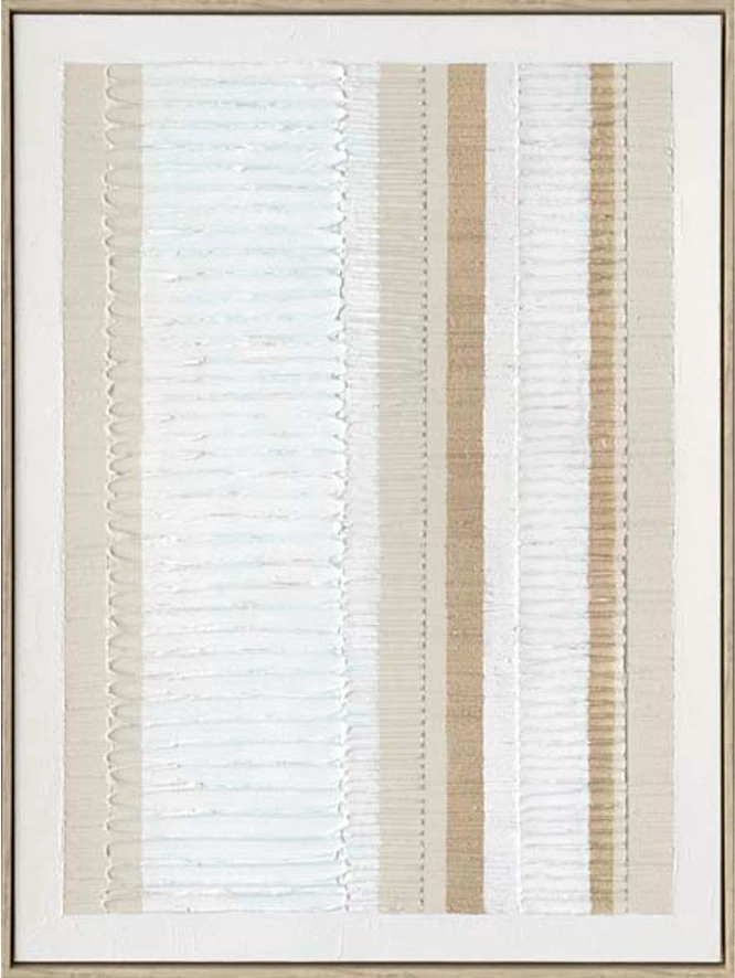 Pikturë dekorative me rërë EVIK, kanavacë, ngjyrë e bardhë, bezhë, natyrale, 60x80x4cm