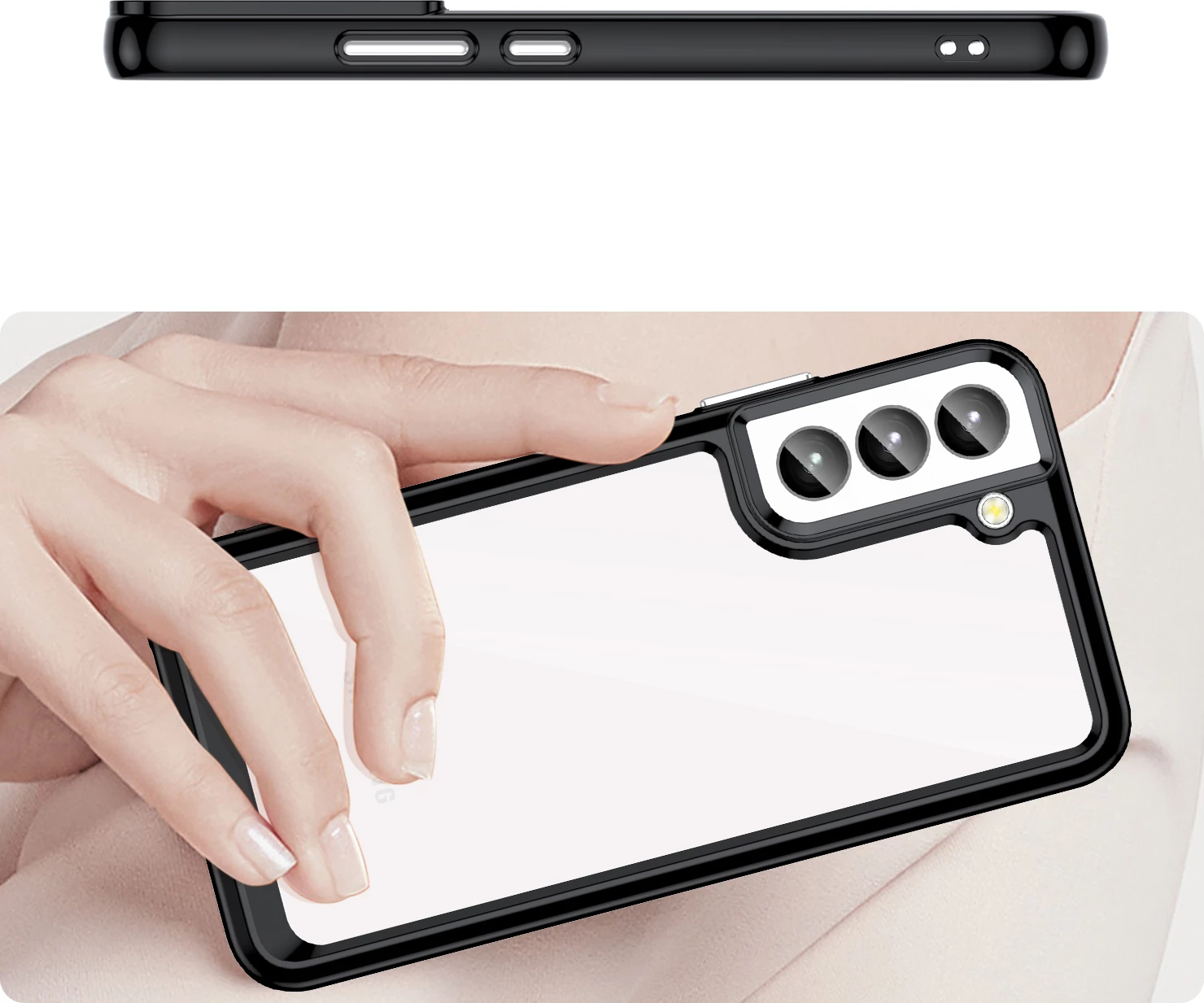 Mbështjellës Hurtel Outer Space Case për Samsung Galaxy S23+, i zi