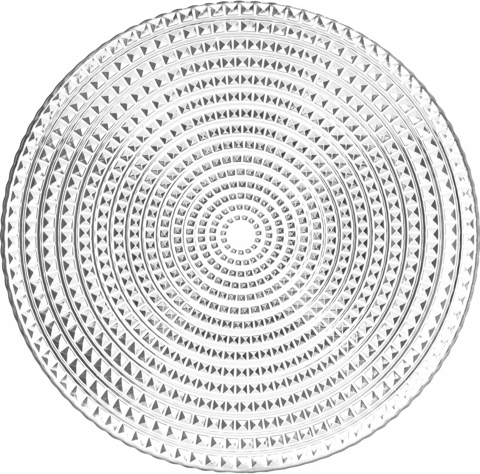 Pjatë e sheshtë Fine Dine Vibe Ø210mm, qelq, transparente, set 6 copë