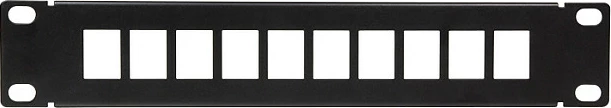 Panel keystone LogiLink 10", për 10 keystone jacka, i zi