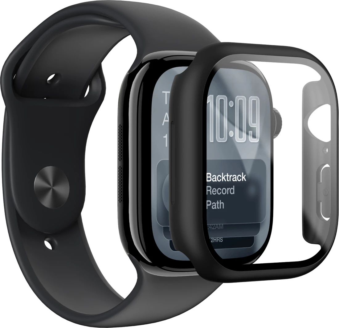 Mbrojtës ekrani me Mbështjellës, AmazingThing Radix FullGuard, për Apple Watch Series 11 46mm, xhami i temperuar 9H, i zi