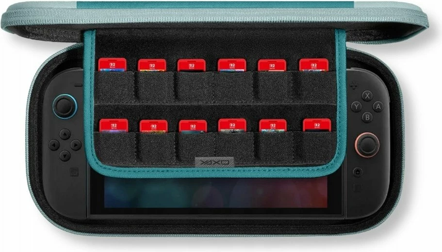 Kasë mbrojtëse për konzolë Yaxo Tahoe Cool Edition për Nintendo Switch/ Switch 2, Mint Blue