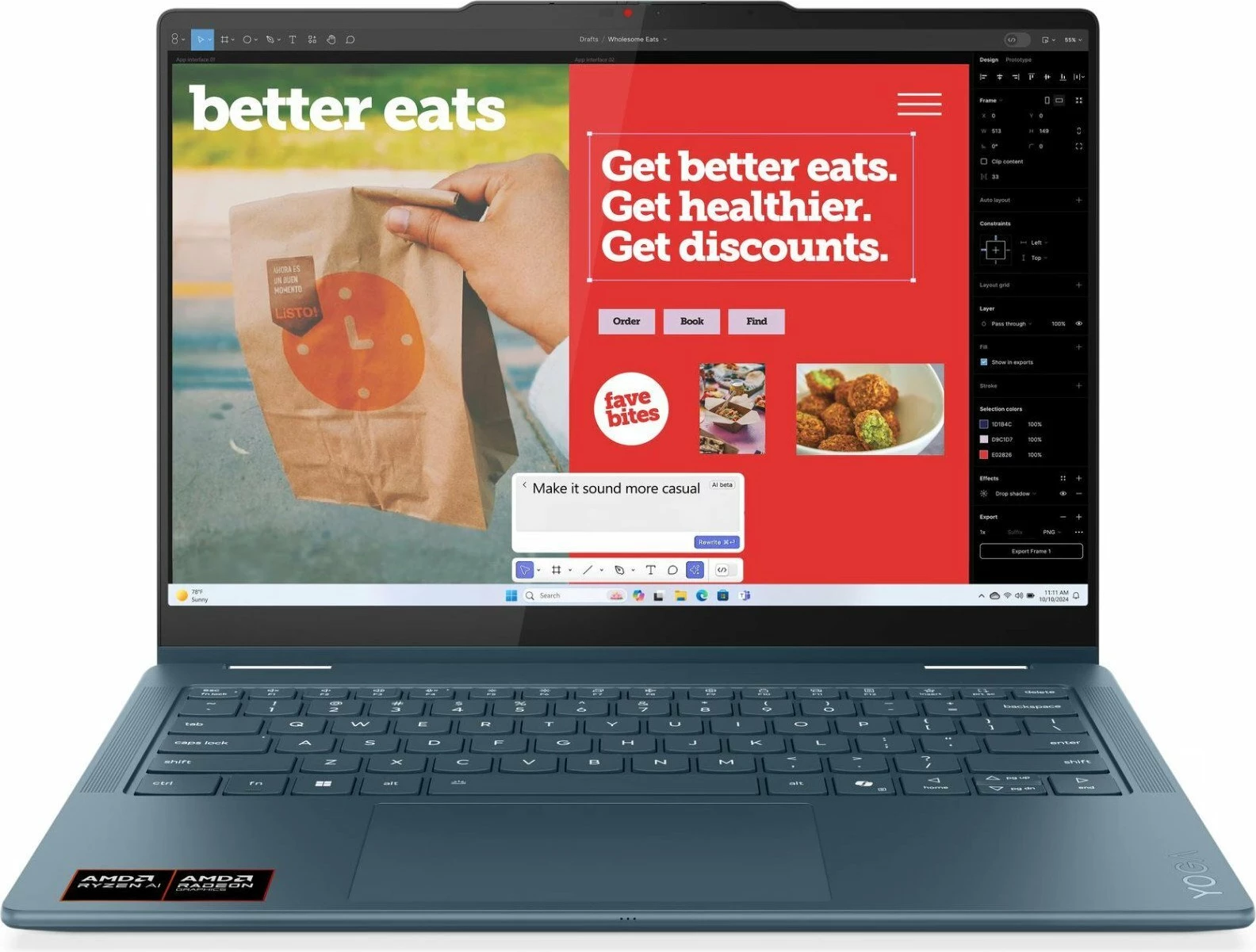 Laptop 2n1 Lenovo Yoga 7 14AKP10 (83JR008NPB) Ryzen AI 5 340, 16GB RAM, 512GB SSD, 14" OLED Touch, Windows 11, blu, set me Yoga Pen